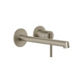Immagine di Gessi INGRANAGGIO miscelatore lavabo, a parete, P.21 cm, senza scarico e senza corpo incasso, finitura finox brushed nickel 63583#149