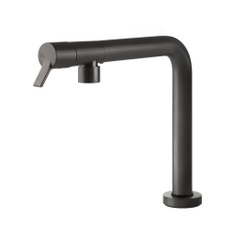 Immagine di Gessi SU&GIU' miscelatore con canna abbattibile, finitura black metal brushed PVD 60071#707