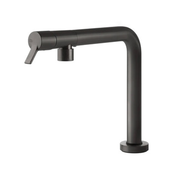 Immagine di Gessi SU&GIU' miscelatore con canna abbattibile, finitura black metal brushed PVD 60071#707