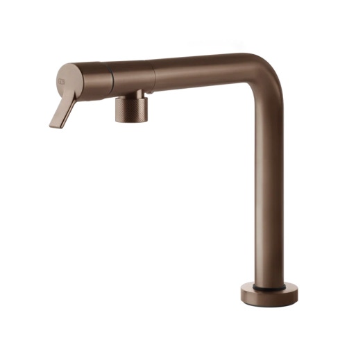 Immagine di Gessi SU&GIU' miscelatore con canna abbattibile, finitura copper brushed PVD 60071#708