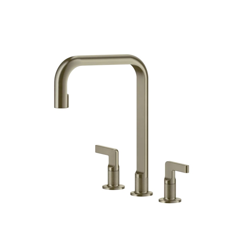Immagine di Gessi INCISO rubinetto a 3 fori, con canna girevole, finitura finox 58701#149