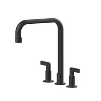 Immagine di Gessi INCISO rubinetto a 3 fori, con canna girevole, colore nero finitura opaco 58701#299