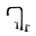 Immagine di Gessi INCISO rubinetto a 3 fori, con canna girevole, finitura black metal PVD 58701#706
