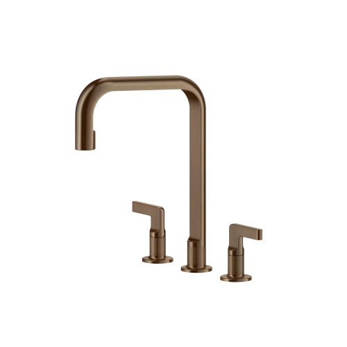 Immagine di Gessi INCISO rubinetto a 3 fori, con canna girevole, finitura copper brushed PVD 58701#708