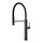 Gessi 316 MECCANICA miscelatore semi pro monocomando, con canna girevole e doccetta estraibile mono getto, finitura black metal brushed PVD 60012#707