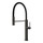 Gessi 316 FLESSA miscelatore semi pro monocomando, con canna girevole e doccetta estraibile mono getto, finitura black metal brushed PVD 60010#707