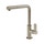 Gessi HELIUM miscelatore monocomando, con canna girevole doccetta estraibile mono getto, finitura finox 50103#149