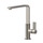 Gessi HELIUM miscelatore monocomando con canna girevole, per lavello, finitura finox 17015#149