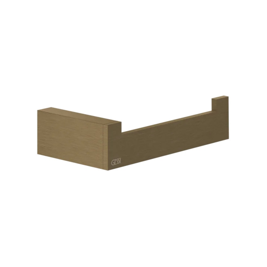 Immagine di Gessi RETTANGOLO ACCESSORI porta rotolo a muro orizzontale o verticale, finitura antique brass 20855#713