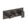 Gessi RETTANGOLO SHOWER miscelatore doccia a parete 2 uscite, con deviatore, presa acqua e supporto doccetta, finitura black metal brushed PVD 44911#707