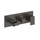 Gessi RETTANGOLO SHOWER miscelatore doccia a parete 2 uscite, con deviatore, presa acqua e supporto doccetta, finitura black metal brushed PVD 44910#707