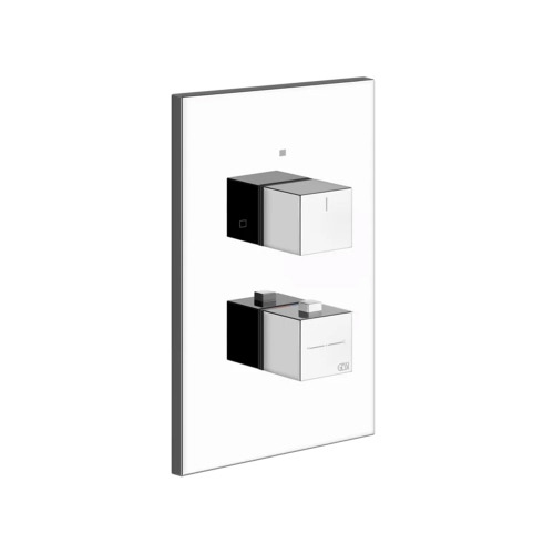 Immagine di Gessi RETTANGOLO SHOWER miscelatore termostatico doccia a parete, 2 uscite, senza corpo incasso, finitura cromo 20184#031