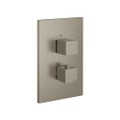 Immagine di Gessi RETTANGOLO SHOWER miscelatore termostatico doccia a parete, 2 uscite, senza corpo incasso, finitura finox 20184#149