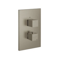 Immagine di Gessi RETTANGOLO SHOWER miscelatore termostatico doccia a parete, 2 uscite, senza corpo incasso, finitura finox 20184#149