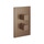 Gessi RETTANGOLO SHOWER miscelatore termostatico doccia a parete, 2 uscite, senza corpo incasso, finitura copper brushed PVD 20184#708