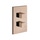 Gessi RETTANGOLO SHOWER miscelatore termostatico doccia a parete, 2 uscite, senza corpo incasso, finitura copper PVD 20184#030