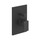 Gessi RETTANGOLO SHOWER miscelatore doccia a parete 2 uscite, con deviatore automatico bagno/doccia, senza corpo incasso, colore nero finitura opaco 44604#299