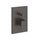 Gessi RETTANGOLO SHOWER miscelatore doccia a parete 2 uscite, con deviatore automatico bagno/doccia, senza corpo incasso, finitura black metal brushed PVD 44604#707