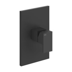 Immagine di Gessi RETTANGOLO SHOWER miscelatore doccia a parete 1 uscita, senza corpo incasso, colore nero finitura opaco 44602#299