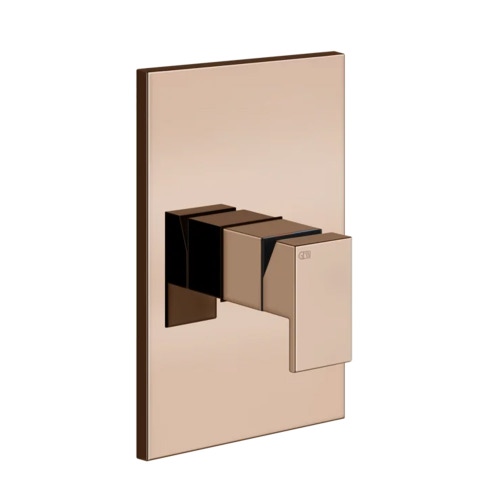 Immagine di Gessi RETTANGOLO SHOWER miscelatore doccia a parete 1 uscita, senza corpo incasso, finitura copper PVD 44602#030