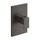 Gessi RETTANGOLO SHOWER miscelatore doccia a parete 1 uscita, senza corpo incasso, finitura black metal brushed PVD 44602#707