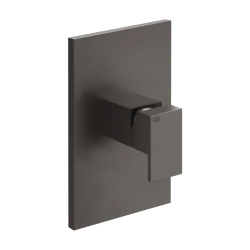 Immagine di Gessi RETTANGOLO SHOWER miscelatore doccia a parete 1 uscita, senza corpo incasso, finitura black metal brushed PVD 44602#707