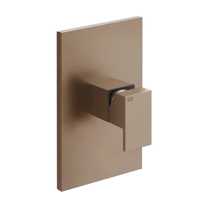 Immagine di Gessi RETTANGOLO SHOWER miscelatore doccia a parete 1 uscita, senza corpo incasso, finitura copper brushed PVD 44602#708