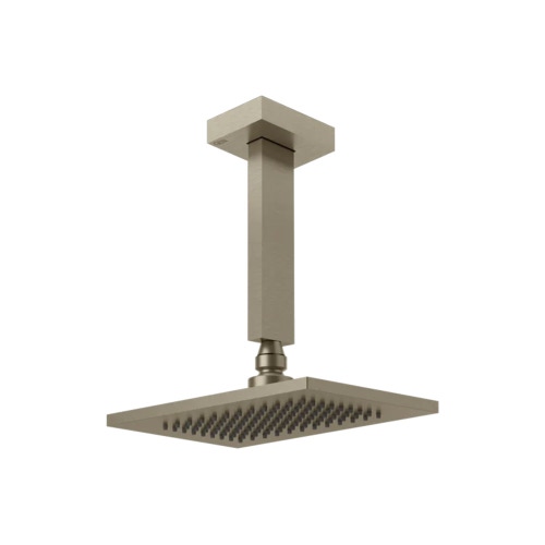 Immagine di Gessi RETTANGOLO SHOWER soffione anticalcare a soffitto orientabile, finitura finox 20151#149