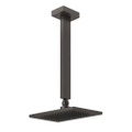 Immagine di Gessi RETTANGOLO SHOWER soffione anticalcare a soffitto, braccio altezza personalizzabile, finitura black metal brushed PVD 20150#707
