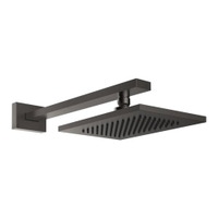 Immagine di Gessi RETTANGOLO SHOWER soffione L.14 P.21,3 cm, anticalcare a parete orientabile, finitura black metal brushed PVD 20148#707