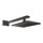 Gessi RETTANGOLO SHOWER soffione L.14 P.21,3 cm, anticalcare a parete orientabile, finitura black metal brushed PVD 20148#707
