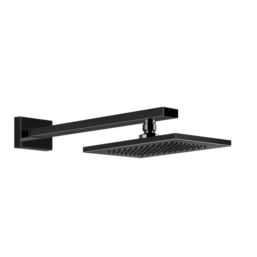 Immagine di Gessi RETTANGOLO SHOWER soffione L.14 P.21,3 cm, anticalcare a parete orientabile, finitura black metal PVD 20148#706