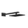 Gessi RETTANGOLO SHOWER soffione L.14 P.21,3 cm, anticalcare a parete orientabile, colore nero finitura opaco 20148#299