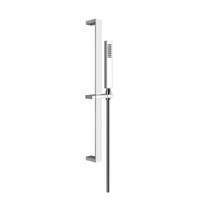 Immagine di Gessi RETTANGOLO SHOWER asta saliscendi con doccetta anticalcare e flessibile 150 cm, finitura cromo 20145#031