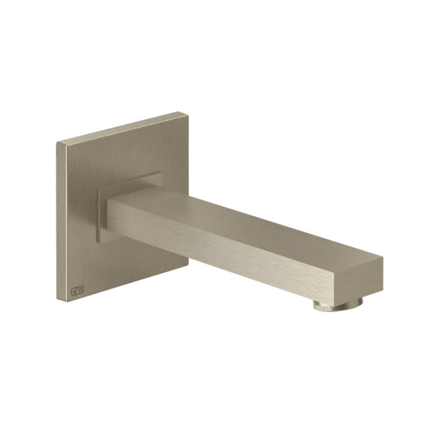 Immagine di Gessi RETTANGOLO SHOWER bocca vasca a parete, bocca lunghezza personalizzabile, finitura finox 20121#149