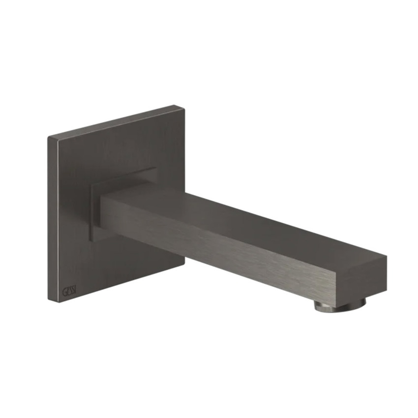Immagine di Gessi RETTANGOLO K bocca vasca a parete, finitura black metal brushed PVD 20120#707