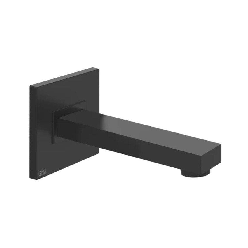 Immagine di Gessi RETTANGOLO K bocca vasca a parete, colore nero finitura opaco 20120#299