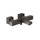 Gessi RETTANGOLO SHOWER miscelatore termostatico esterno vasca, con deviatore automatico bagno/doccia, finitura black metal brushed PVD 20111#707