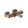 Gessi RETTANGOLO SHOWER miscelatore termostatico esterno vasca, con deviatore automatico bagno/doccia, finitura copper brushed PVD 20111#708