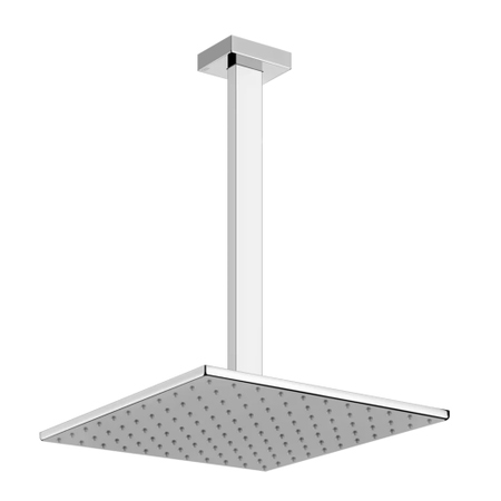 Immagine di Gessi RETTANGOLO SHOWER soffione anticalcare a soffitto, braccio altezza personalizzabile, finitura cromo 15199#031