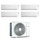 Vaillant climaVAIR plus Climatizzatore a parete quadri split inverter Wi-Fi bianco | unità esterna R32 8 kW unità interne 9000+9000+9000+9000 BTU VAM1-080A4NO+VAIP1-0[25|25|25|25]WNI