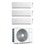 Immagine di Vaillant climaVAIR plus Climatizzatore a parete trial split inverter Wi-Fi bianco | unità esterna R32 12.1 kW unità interne 7000+7000+7000 BTU VAM1-120A5NO+VAIP1-0[20|20|20]WNI