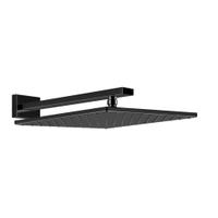 Immagine di Gessi SHOWER soffione quadrato 30cm anticalcare a parete orientabile, finitura black metal PVD 15185#706
