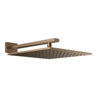 Immagine di Gessi SHOWER soffione quadrato 30cm anticalcare a parete orientabile, finitura copper brushed PVD 15185#708