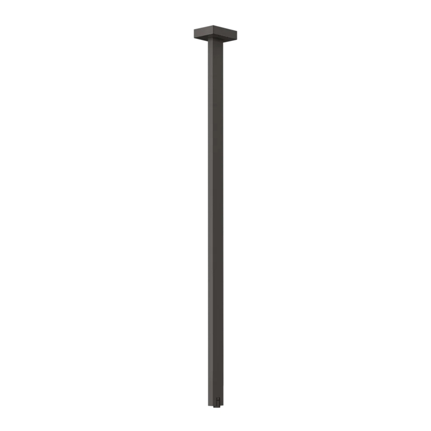 Immagine di Gessi RETTANGOLO bocca a soffitto altezza personalizzabile, finitura black metal brushed PVD 20199#707