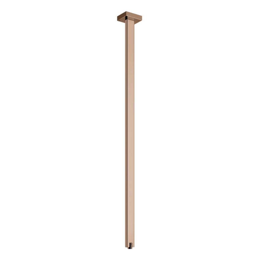 Immagine di Gessi RETTANGOLO bocca a soffitto altezza personalizzabile, finitura rame PVD 20199#030