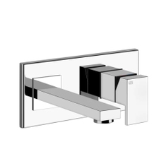 Immagine di Gessi RETTANGOLO miscelatore a parete, bocca lunghezza personalizzabile, senza scarico, finitura cromo 44834#031