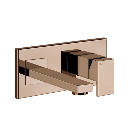 Immagine di Gessi RETTANGOLO miscelatore a parete, bocca lunghezza personalizzabile, senza scarico, finitura copper PVD 44834#030