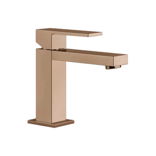 Immagine di Gessi RETTANGOLO miscelatore lavabo H.15 cm, senza scarico, con flessibili di collegamento, finitura copper PVD 20002#030