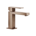 Immagine di Gessi RETTANGOLO miscelatore lavabo H.15 cm, senza scarico, con flessibili di collegamento, finitura copper brushed PVD 20002#708